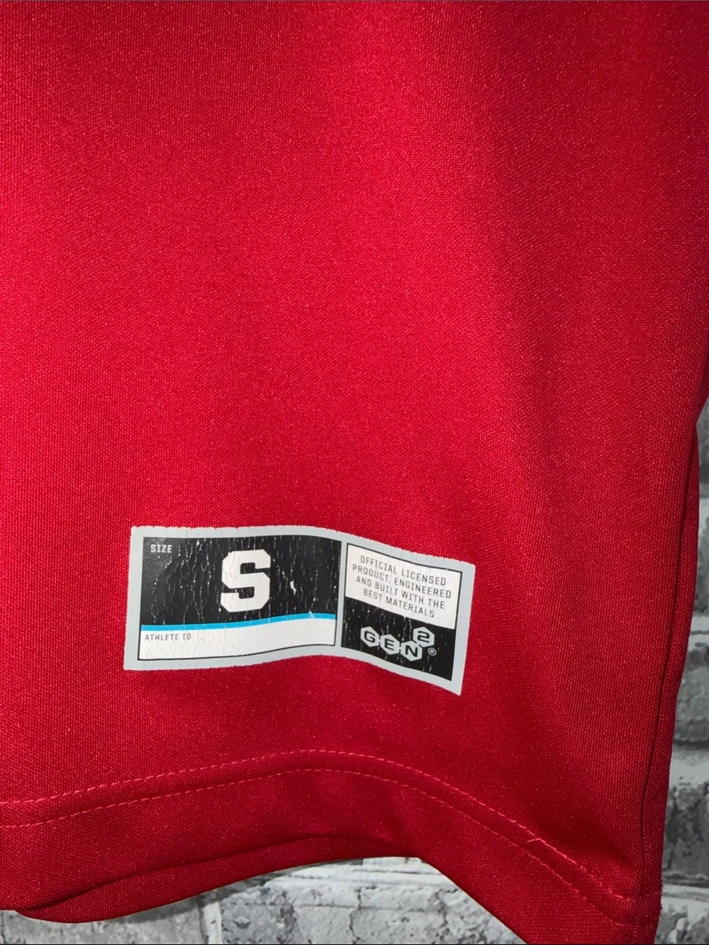 Red Arkansas Razorbacks V-Neck Short Sleeve Shirt - Small
